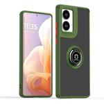 For Motorola Moto G85 Q Shadow 1 Series TPU + PC Phone Case with Ring(Army Green)