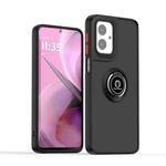 For Motorola Moto G55 Q Shadow 1 Series TPU + PC Phone Case with Ring(Black+Red)