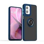 For Motorola Moto G55 Q Shadow 1 Series TPU + PC Phone Case with Ring(Royal Blue)