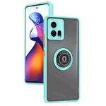 For Motorola Edge 30 Fusion Q Shadow 1 Series TPU + PC Phone Case with Ring(Sky Blue)