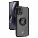For Motorola Edge 30 Neo Q Shadow 1 Series TPU + PC Phone Case with Ring(Black+Black)