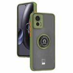 For Motorola Edge 30 Neo Q Shadow 1 Series TPU + PC Phone Case with Ring(Army Green)