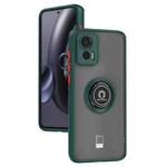 For Motorola Edge 30 Neo Q Shadow 1 Series TPU + PC Phone Case with Ring(Dark Green)