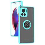 For Motorola Edge 30 Ultra Q Shadow 1 Series TPU + PC Phone Case with Ring(Sky Blue)