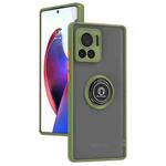 For Motorola Edge 30 Ultra Q Shadow 1 Series TPU + PC Phone Case with Ring(Army Green)
