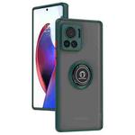 For Motorola Edge 30 Ultra Q Shadow 1 Series TPU + PC Phone Case with Ring(Dark Green)