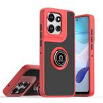 For Motorola Edge 50 Neo Q Shadow 1 Series TPU + PC Phone Case with Ring(Red)