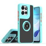 For Motorola Edge 50 Neo Q Shadow 1 Series TPU + PC Phone Case with Ring(Sky Blue)