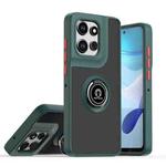 For Motorola Edge 50 Neo Q Shadow 1 Series TPU + PC Phone Case with Ring(Dark Green)