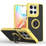 For Motorola Edge 5G 2025 Q Shadow 1 Series TPU + PC Phone Case with Ring(Yellow)