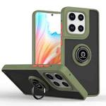 For Motorola Moto G Stylus 5G 2025 Q Shadow 1 Series TPU + PC Phone Case with Ring(Army Green)