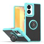 For Motorola Edge 50 Fusion Q Shadow 1 Series TPU + PC Phone Case with Ring(Sky Blue)