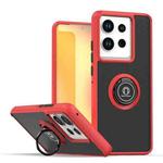 For Motorola Edge 50 Pro Q Shadow 1 Series TPU + PC Phone Case with Ring(Red)