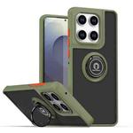 For Motorola Edge 60 Pro Q Shadow 1 Series TPU + PC Phone Case with Ring(Army Green)