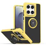 For Motorola Edge 60 / 60 Fusion Q Shadow 1 Series TPU + PC Phone Case with Ring(Yellow)