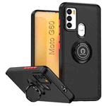 For Motorola Moto G60 / G60s Q Shadow 1 Series TPU + PC Phone Case with Ring(Black+Red)