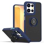 For Motorola Moto G75 5G Q Shadow 1 Series TPU + PC Phone Case with Ring(Royal Blue)