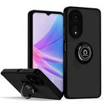 For OPPO A78 5G Q Shadow 1 Series TPU + PC Phone Case with Ring(Black+Black)