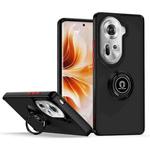 For OPPO Reno11 Global Q Shadow 1 Series TPU + PC Phone Case with Ring(Black+Red)