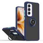 For OPPO Reno12 Pro Global Q Shadow 1 Series TPU + PC Phone Case with Ring(Royal Blue)