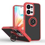 For OPPO Reno13 F Q Shadow 1 Series TPU + PC Phone Case with Ring(Red)