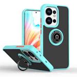 For OPPO Reno13 F Q Shadow 1 Series TPU + PC Phone Case with Ring(Sky Blue)