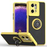 For OPPO Find X5 Q Shadow 1 Series TPU + PC Phone Case with Ring(Yellow)