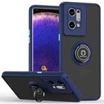 For OPPO Find X5 Q Shadow 1 Series TPU + PC Phone Case with Ring(Royal Blue)