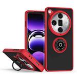 For OPPO Find X7 Ultra Q Shadow 1 Series TPU + PC Phone Case with Ring(Red)