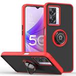 For OPPO A57 5G 2022 Q Shadow 1 Series TPU + PC Phone Case with Ring(Red)