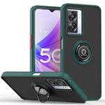 For OPPO A57 5G 2022 Q Shadow 1 Series TPU + PC Phone Case with Ring(Dark Green)