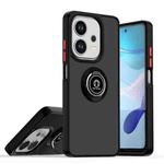 For OPPO A3 4G / A40 4G / A40M Q Shadow 1 Series TPU + PC Phone Case with Ring(Black+Red)