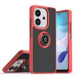 For OPPO A3 4G / A40 4G / A40M Q Shadow 1 Series TPU + PC Phone Case with Ring(Red)