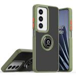 For OPPO A3 Pro 5G / A3 5G / A80 5G Q Shadow 1 Series TPU + PC Phone Case with Ring(Army Green)
