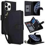 For iPhone 11 Pro Max Multi-Card Wallet RFID Leather Phone Case(Black)