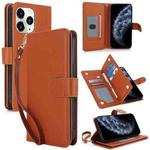 For iPhone 11 Pro Max Multi-Card Wallet RFID Leather Phone Case(Brown)