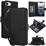 For iPhone 16e Multi-Card Wallet RFID Leather Phone Case(Black)
