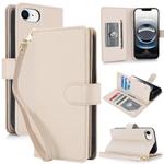 For iPhone 16e Multi-Card Wallet RFID Leather Phone Case(Apricot)