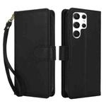 For Samsung Galaxy S24 Ultra 5G Multi-Card Wallet RFID Leather Phone Case(Black)
