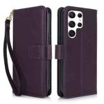 For Samsung Galaxy S24 Ultra 5G Multi-Card Wallet RFID Leather Phone Case(Dark Purple)