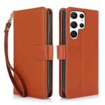 For Samsung Galaxy S24 Ultra 5G Multi-Card Wallet RFID Leather Phone Case(Brown)