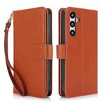 For Samsung Galaxy S24+ 5G Multi-Card Wallet RFID Leather Phone Case(Brown)