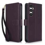 For Samsung Galaxy S24 / S25 5G Multi-Card Wallet RFID Leather Phone Case(Dark Purple)