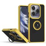 For Infinix Hot 40 / Hot 40 Pro Q Shadow 1 Series TPU + PC Phone Case with Ring(Yellow)