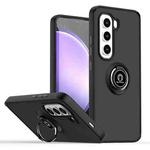 For Infinix Hot 50 Pro 4G Q Shadow 1 Series TPU + PC Phone Case with Ring(Black+Black)