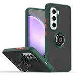 For Infinix Hot 50 Pro 4G Q Shadow 1 Series TPU + PC Phone Case with Ring(Dark Green)