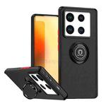 For Infinix Note 40 Pro 4G / 5G Q Shadow 1 Series TPU + PC Phone Case with Ring(Black+Red)