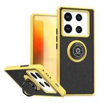 For Infinix Note 40 Pro 4G / 5G Q Shadow 1 Series TPU + PC Phone Case with Ring(Yellow)