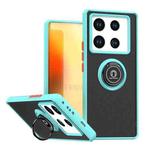 For Infinix Note 40 Pro 4G / 5G Q Shadow 1 Series TPU + PC Phone Case with Ring(Sky Blue)