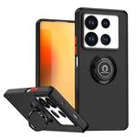 For Infinix Note 40 4G Q Shadow 1 Series TPU + PC Phone Case with Ring(Black+Red)